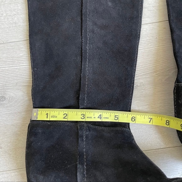 Western styling boots suede black leather boots size 37. - Picture 3 of 9